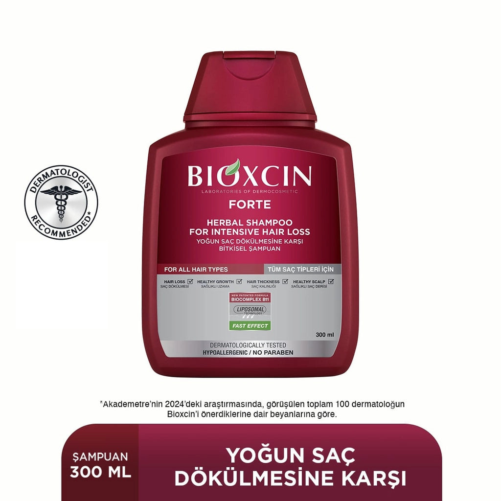 Bioxcin Forte Saç Dökülmesine Karşı Bitkisel Şampuan Tüm Saç Tipleri 300 ml
