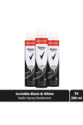 Rexona Kadın Sprey Deodorant Invisible 72 Saat Kesintisiz Koruma 200 ml 3'lü