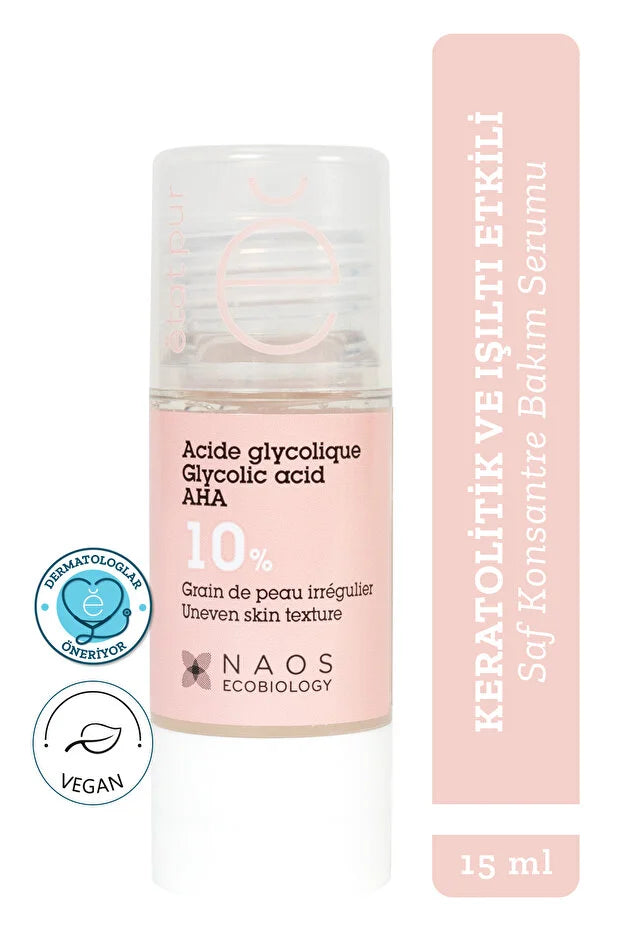 Etat Pur Pure Active Glikolik Asit %10 Aha Peeling Cilt Yenileme Etkili Saf Konsantre Cilt Bakım Serumu 15 ml
