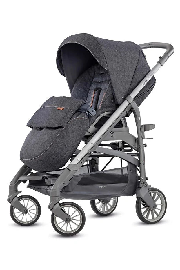 Inglesina Trilogy Tek El Tek Hamle ile Katlanıp Açılan Çift Yönlü Bebek Arabası Özel Koleksiyon - Village Denim