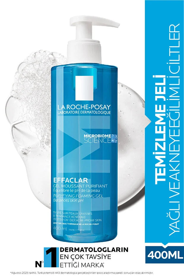 La Roche Posay Effaclar Temizleme Jeli Yağlı ve Akneye Eğilim Gösteren Ciltler 400 ml