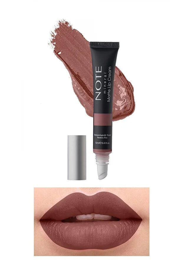 Note Mineral Matte Lip Cream 02 Nude Love Yarı Mat Bitişli Likit Ruj - Nude
