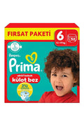 Prima Aktif Külot Bebek Bezi 6 Numara 52 Adet Fırsat Paketi
