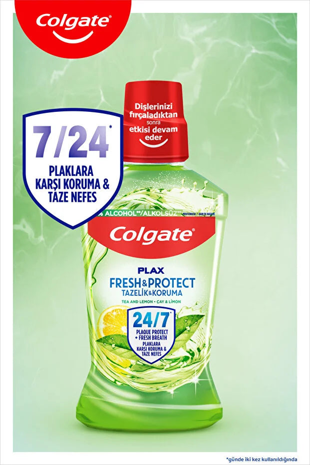 Colgate Plax Çay ve Limon Ağız Bakım Suyu 500 ml