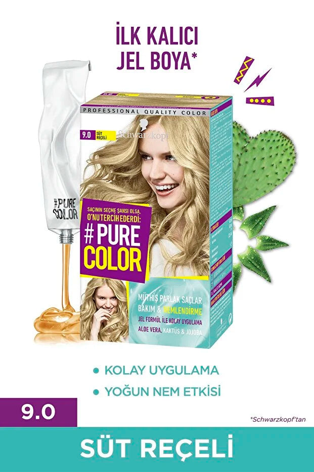 Schwarzkopf Pure Color 9-0 Süt Reçeli Saç Boyası