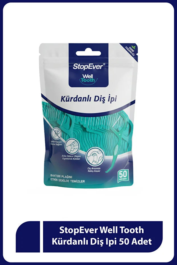 StopEver Nane Ferahlığı 50'li Kürdanlı Diş İpi