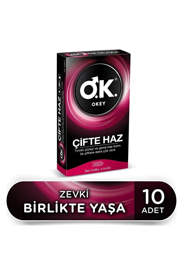 Okey Çifte Haz Prezervatif 10'lu