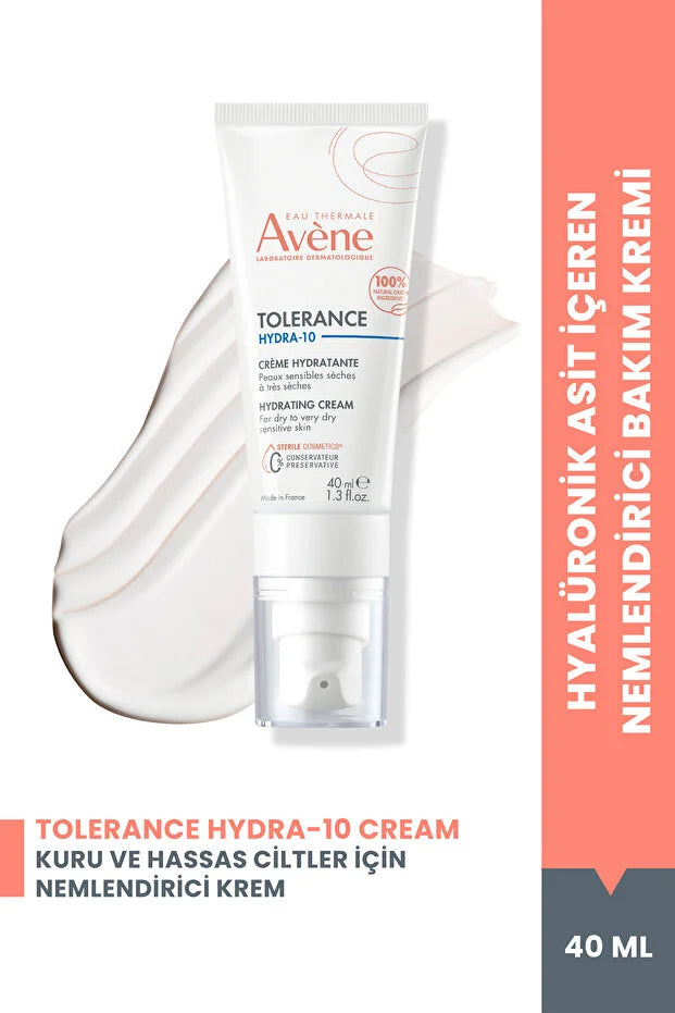 Avene Tolerance Hydra-10 Kuru veya Çok Kuru Hassas Ciltler için Nemlendirici Krem 40 ml