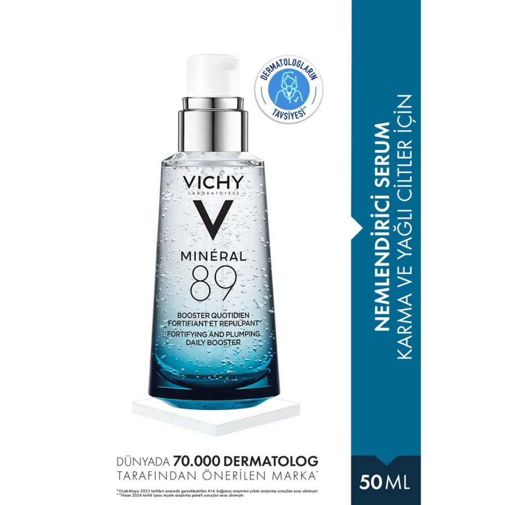 Vichy Mineral 89 Hyalüronik Asit İçeren Nemlendirici ve Güçlendirici Serum 50 ml