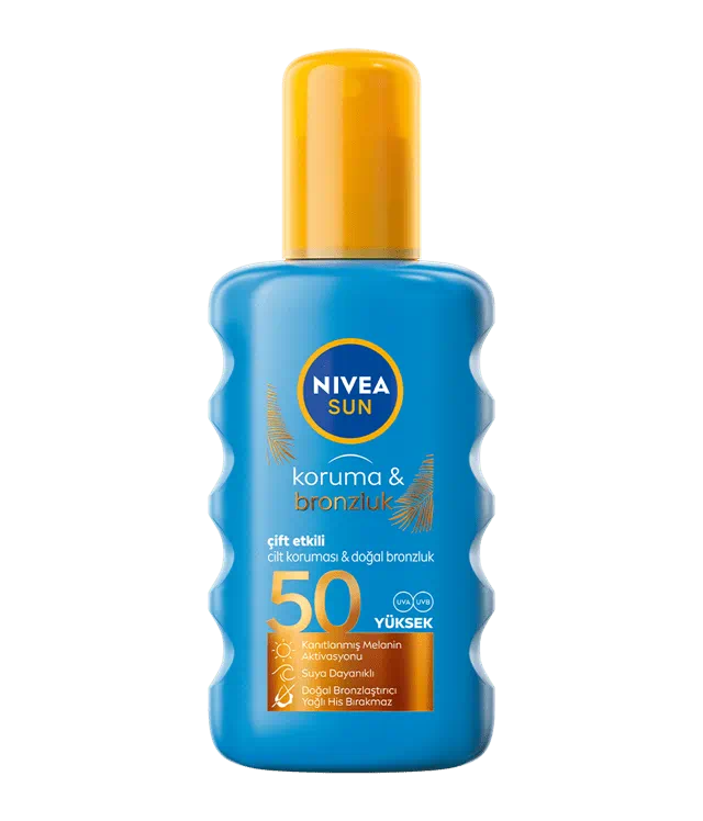 Nivea Sun SPF50 Güneş Koruyucu ve Bronzluk Güneş Kremi Sprey 200 ml